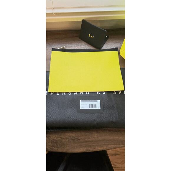 Ampersand as Apostrophe Sideways Tote Soft Neon Yellow NWT - Picture 6 of 7